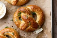Cheesy Spinach and Artichoke Stuffed Pretzels Recipe