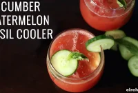 Refreshing Cucumber Watermelon Basil Cooler Recipe