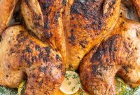 Grilled Spatchcock Turkey Recipe with Gravy