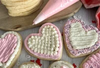 Valentine’s Day Sugar Cookies with Creamy Buttercream Frosting