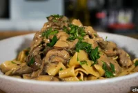Classic Creamy Beef Stroganoff Recipe with Mushrooms