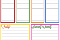 Download Printable Weekly Planner Add-On for UPN