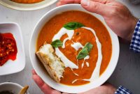 Creamy Roasted Red Pepper and Lentil Soup Recipe