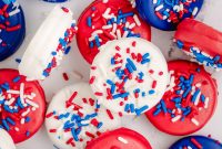 Patriotic Red, White and Blue Chocolate-Covered Oreos