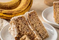 Vegan Banana Cake with Maple Frosting