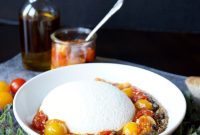 Creamy Homemade Ricotta with Tomato and Garlic Confit