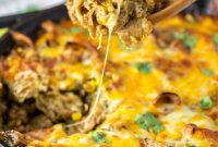 One-Pan Cheesy Chicken Enchilada Skillet