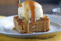 Gooey Caramel Blondie Brownies