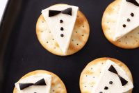 Tuxedo Cheese Crackers for Parties