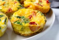 Veggie Egg Bites Recipe: Spinach, Peppers and Cheese