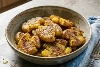 Crispy Indian Smashed Potatoes with Spices