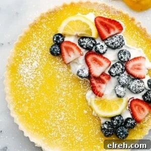 Lemon tart with shortbread crust