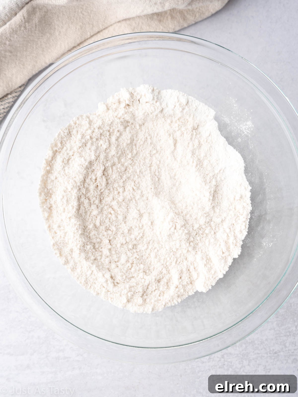 Fluffy Gluten Free Pancakes From Scratch 4 Dry ingredients in a bowl.