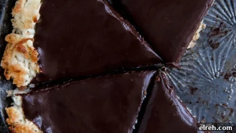 chocolate pie with toasted coconut crust