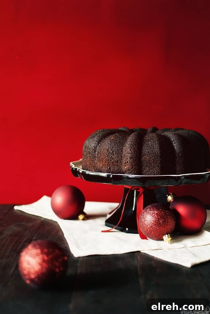 Malted_Chocolated_Cake_0123 Slice of chocolate malted Bundt cake