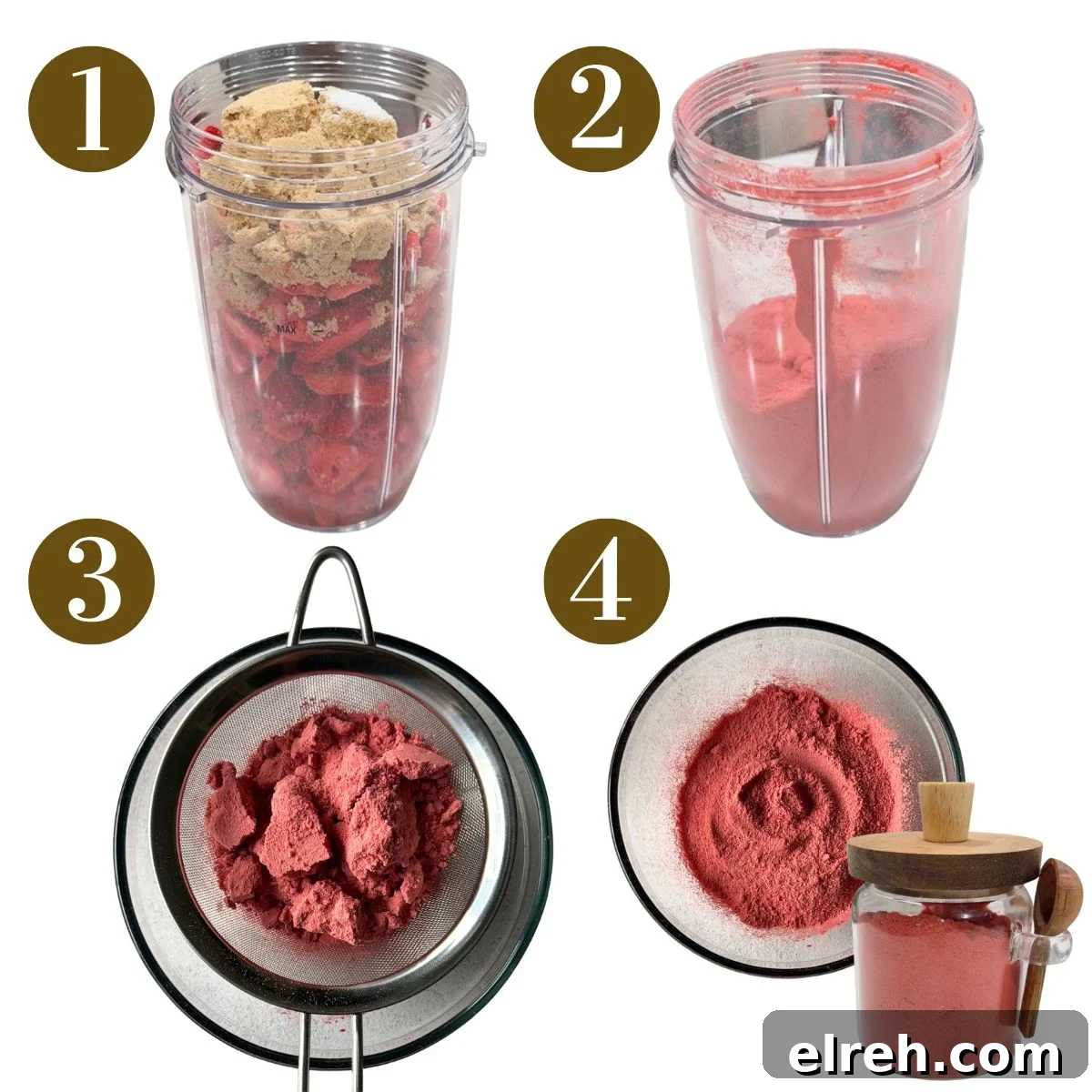 Homemade Strawberry Milk Like Nesquik 4 Steps to make strawberry milk powder.
