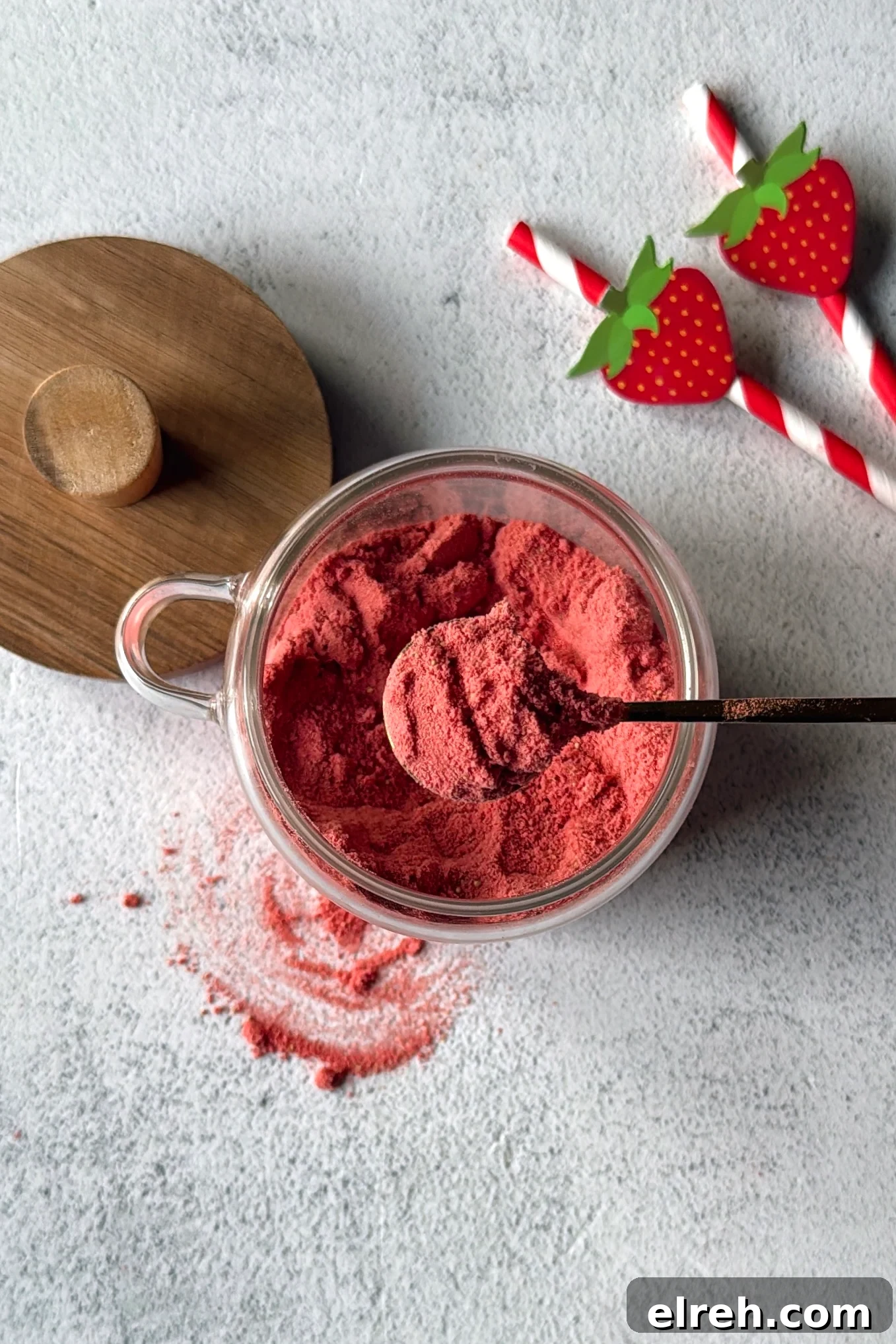 Homemade Strawberry Milk Like Nesquik 5 Strawberry milk powder in an airtight container.