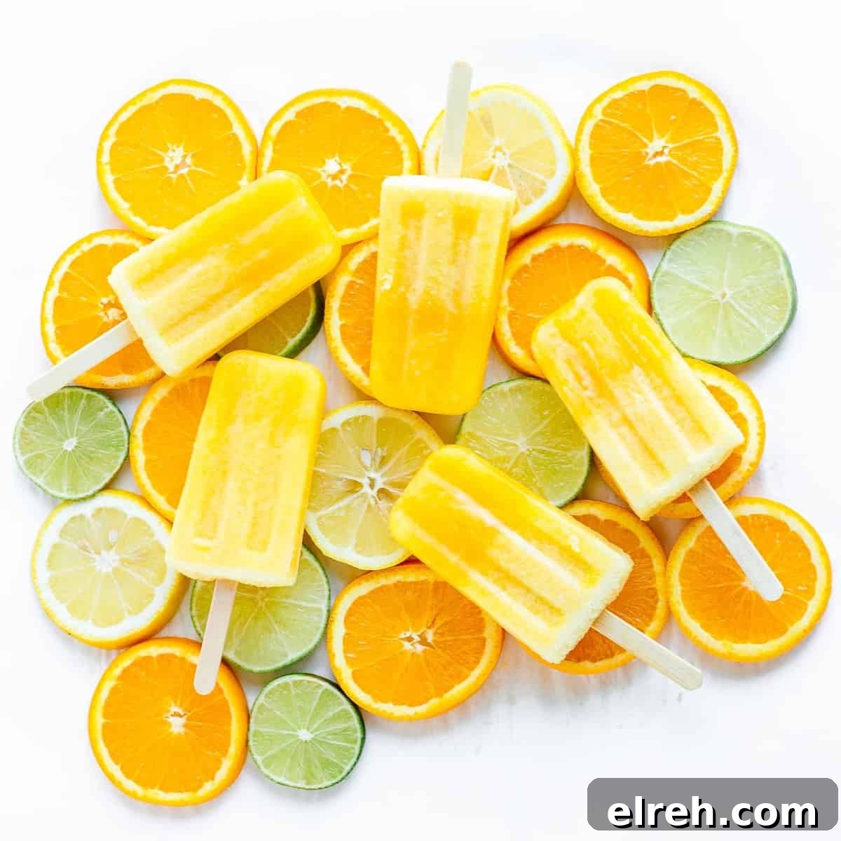 Orange lemon lime popsicles.