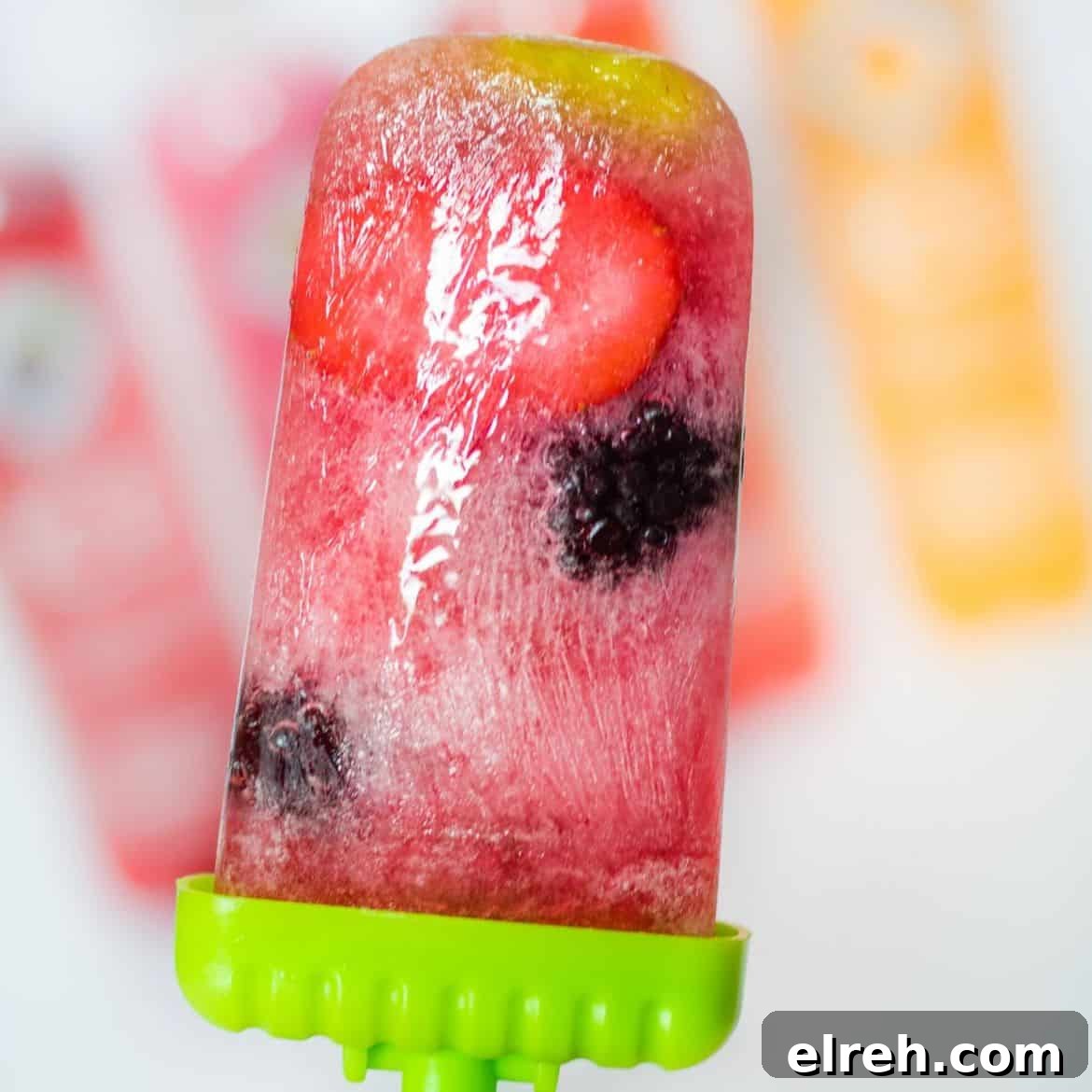 Sparkling ice fruit popsicles.