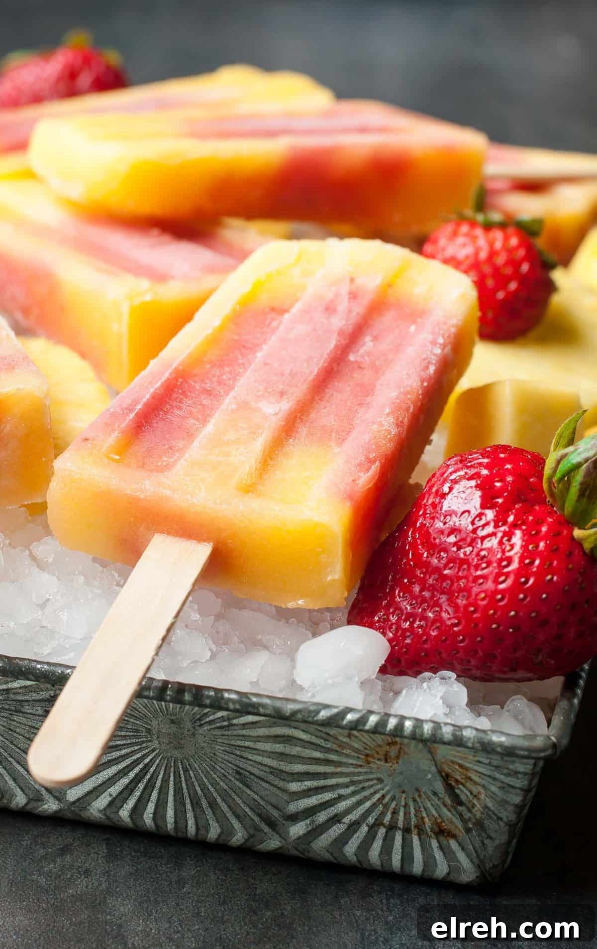 Tropical fruit pops.