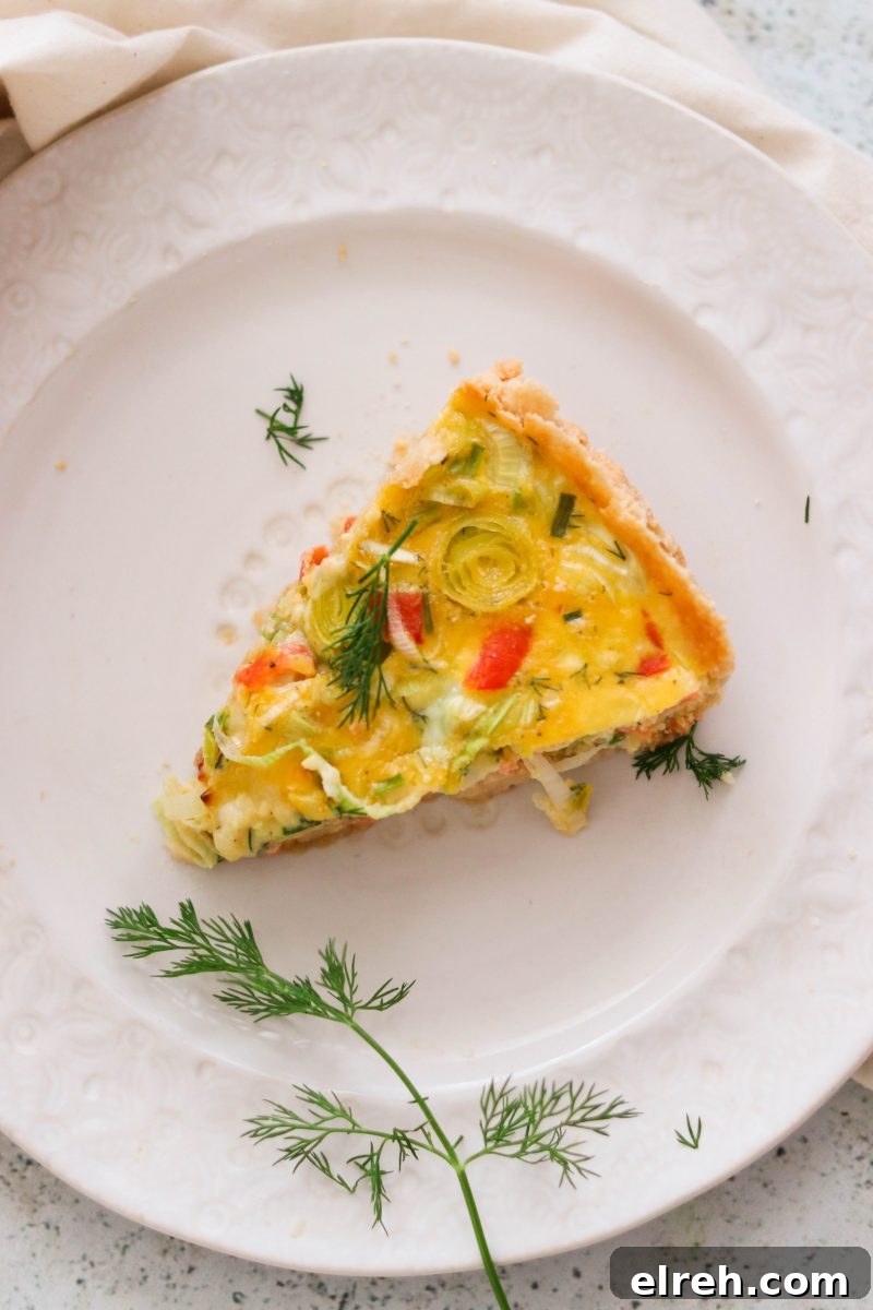 Paleo & Keto Quiche with Smoked Salmon and Leeks
