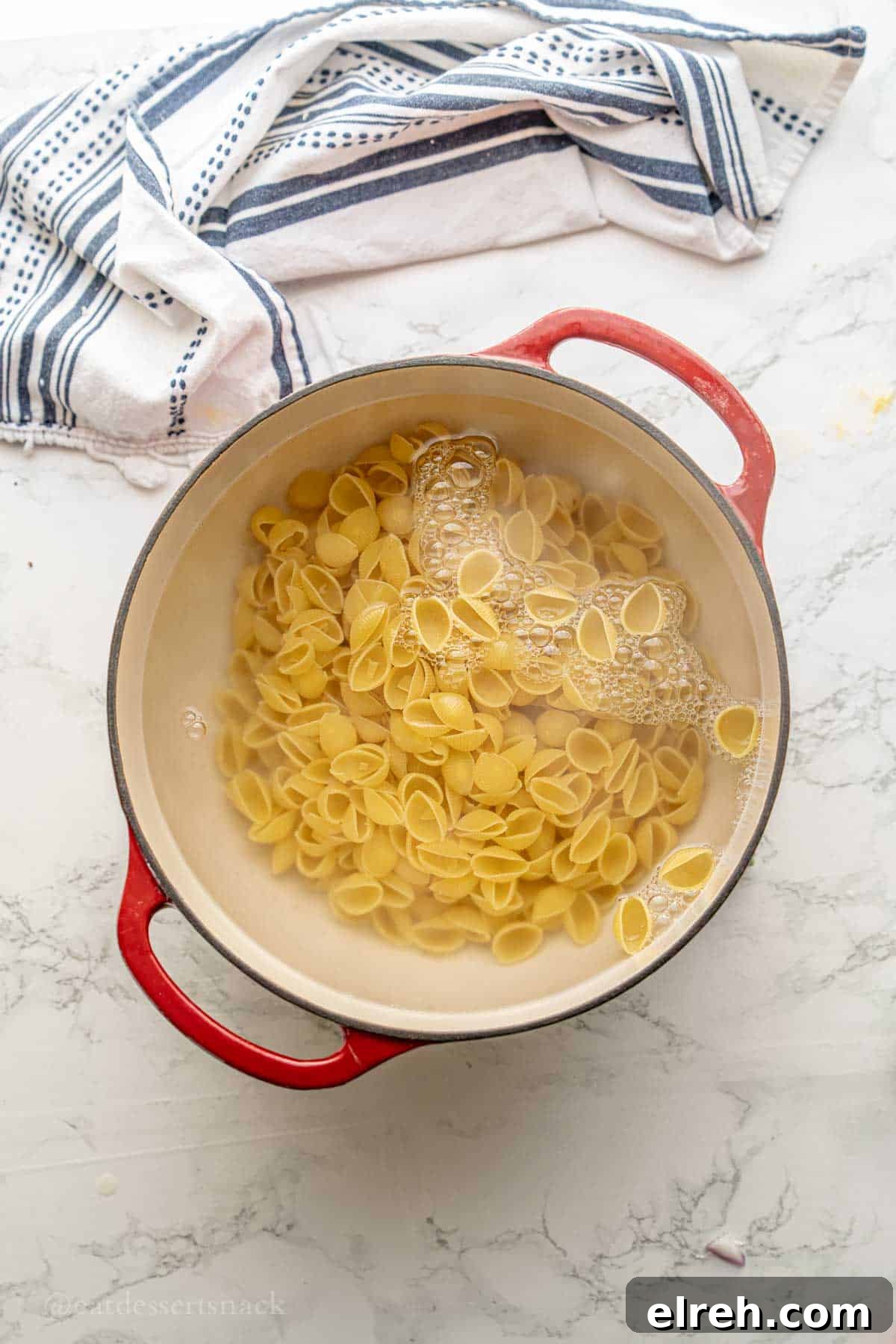 Creamy Crab and Pasta Salad with Lemon Dill Dressing 4 Noodles in large pot of water.