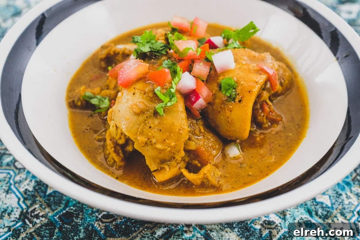 A bowl of Indian Black Pepper Chicken Curry