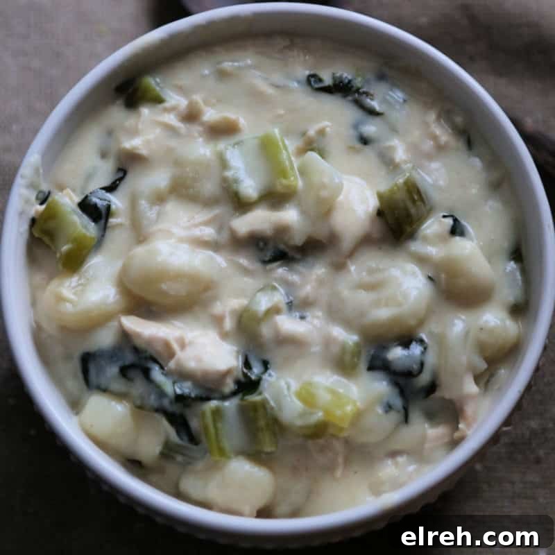 Celery Recipes Fresh Ideas for What to Make with Celery 22 Olive Garden Chicken Gnocchi Soup with chicken and celery in a white bowl