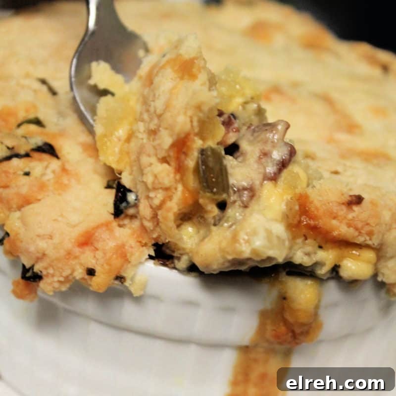 Celery Recipes Fresh Ideas for What to Make with Celery 30 fork scooping bacon pot pie from a white ramekin