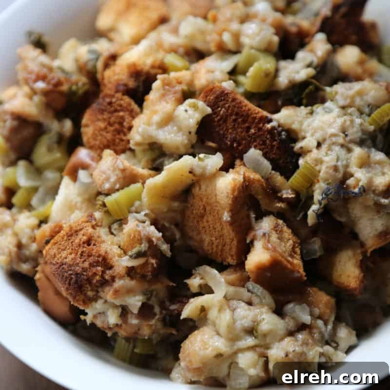 Celery Recipes Fresh Ideas for What to Make with Celery 6 Crockpot dressing with bread and celery in a white bowl