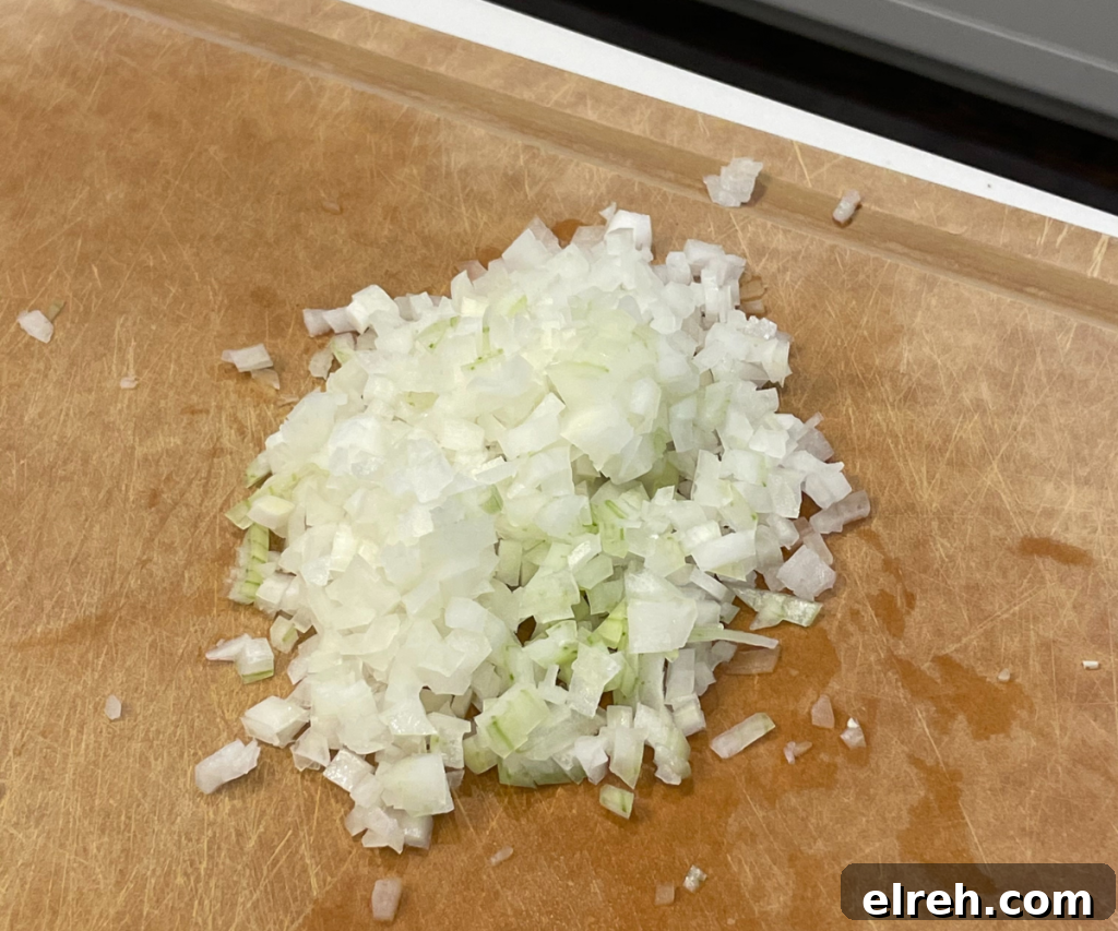 Diced onions