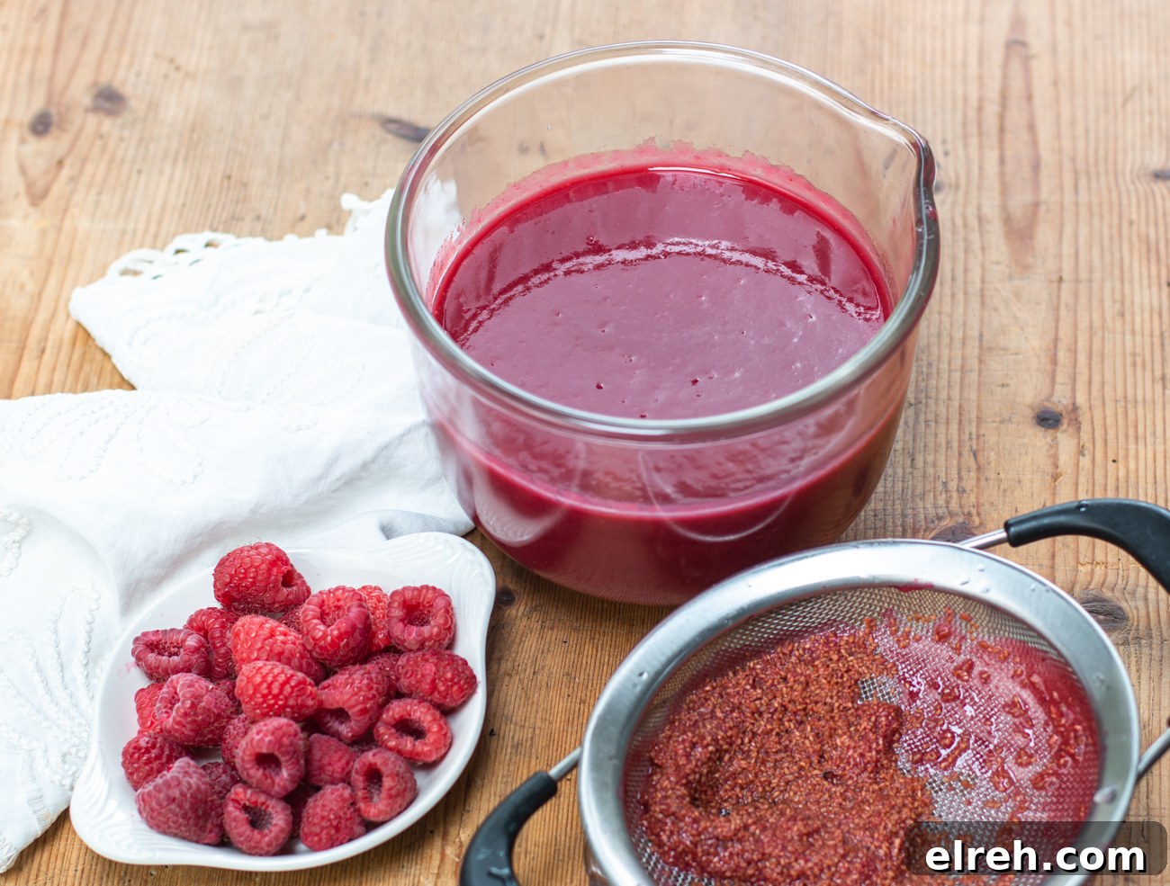 Raspberry Purée for the Raspberry Sherbet
