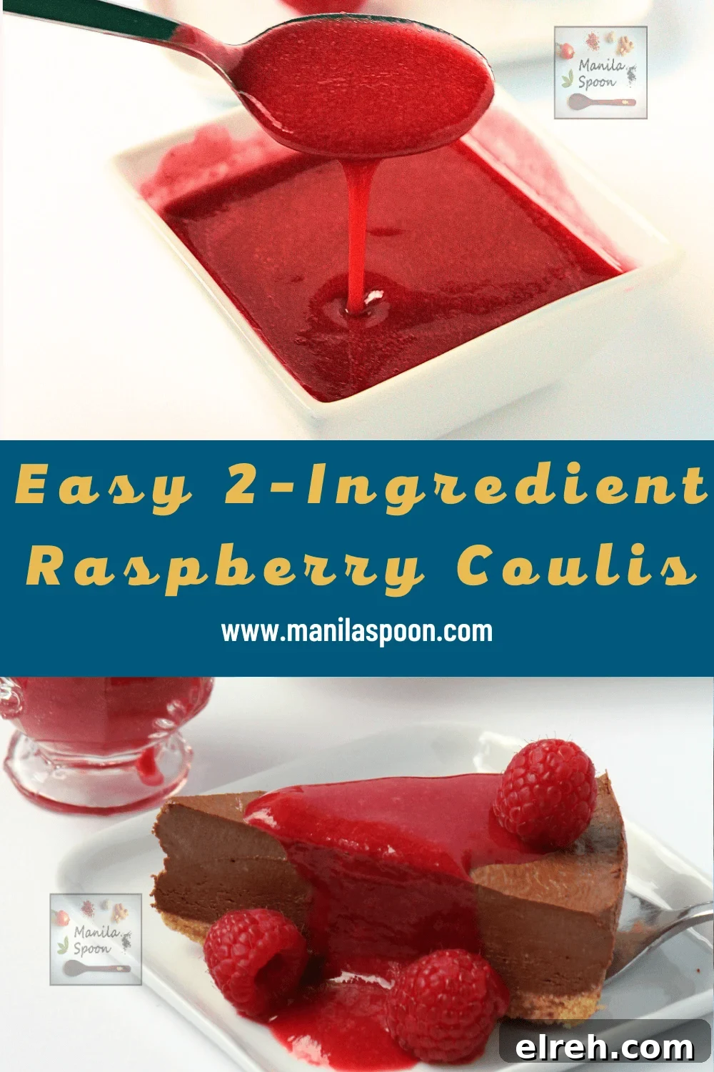 Need a delicious fruity topping for your dessert? This versatile, quick and easy 2-Ingredient Raspberry Coulis (sauce) is perfect for cheesecakes, ice creams, waffles, pancakes and so much more. Raspberry coulis on dessert