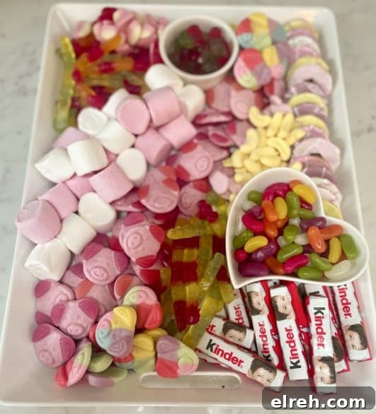 Kids sweets displayed on a platter
