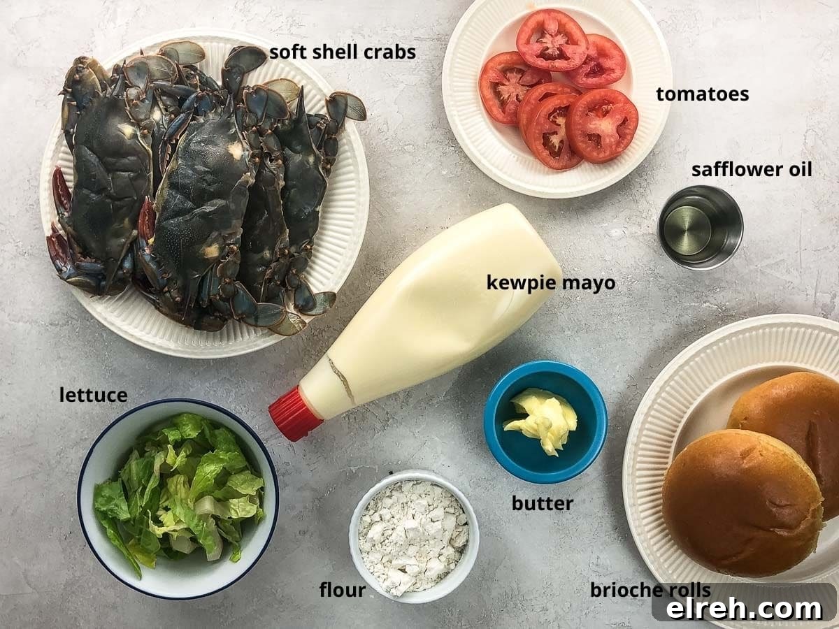 Soft-Shell Crab Sandwich Recipe: Crispy with Lemon Aioli 3 ingredients in bowls