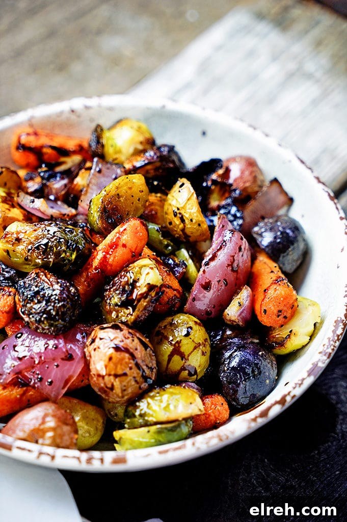 Roasted Vegetables with Honey Balsamic Glaze 2 Easy Roasted Vegetables with Honey and Balsamic Syrup. www.keviniscooking.com