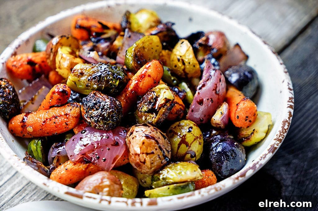 Roasted Vegetables with Honey Balsamic Glaze 3 Easy Roasted Vegetables with Honey and Balsamic Syrup. www.keviniscooking.com