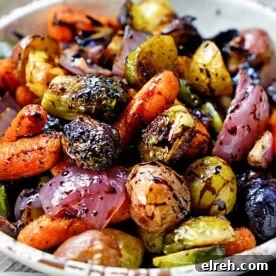 Roasted Vegetables with Honey Balsamic Glaze 5 Easy Roasted Vegetables with Honey and Balsamic Syrup. www.keviniscooking.com