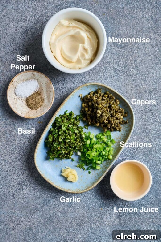 Ingredients necessary to make a garlic basil aioli