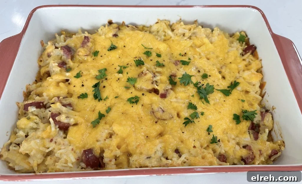 Dump and Go Sausage Hashbrown Casserole