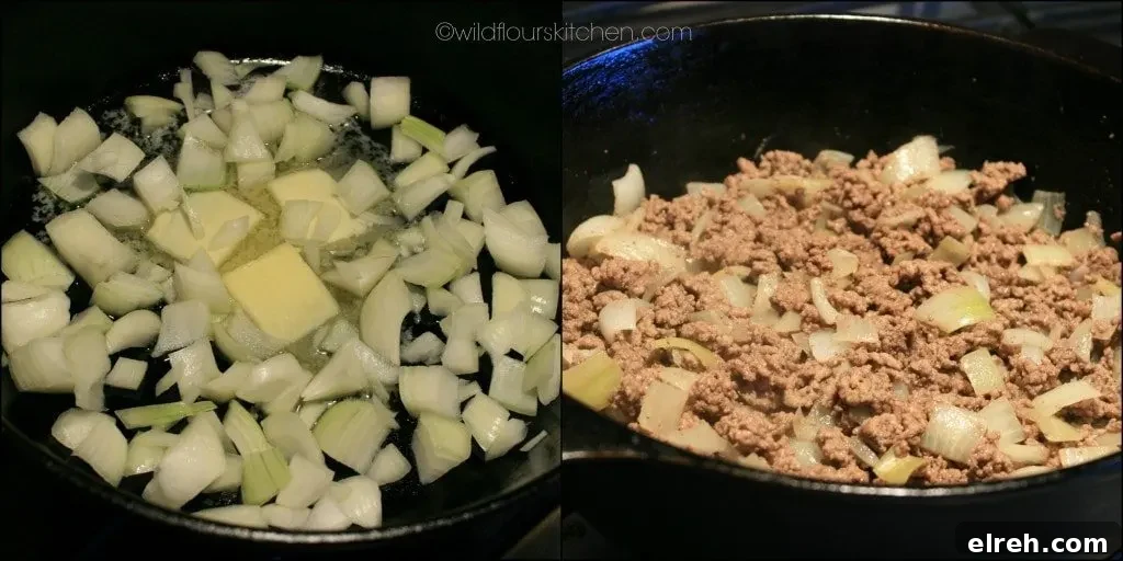 hamburgers & onions