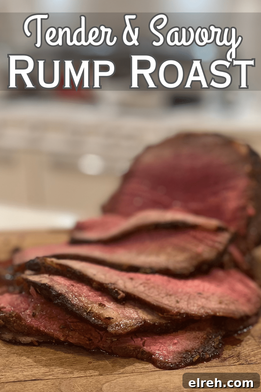 Rump Roast cooked and sliced