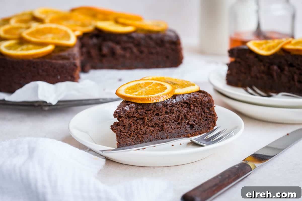 Caramelized Candied Orange Slices Recipe 3 Slice of Gluten Free Chocolate Marmalade Cake