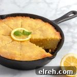 Keto Lemon Skillet Cake- Low carb & gluten lemon cake