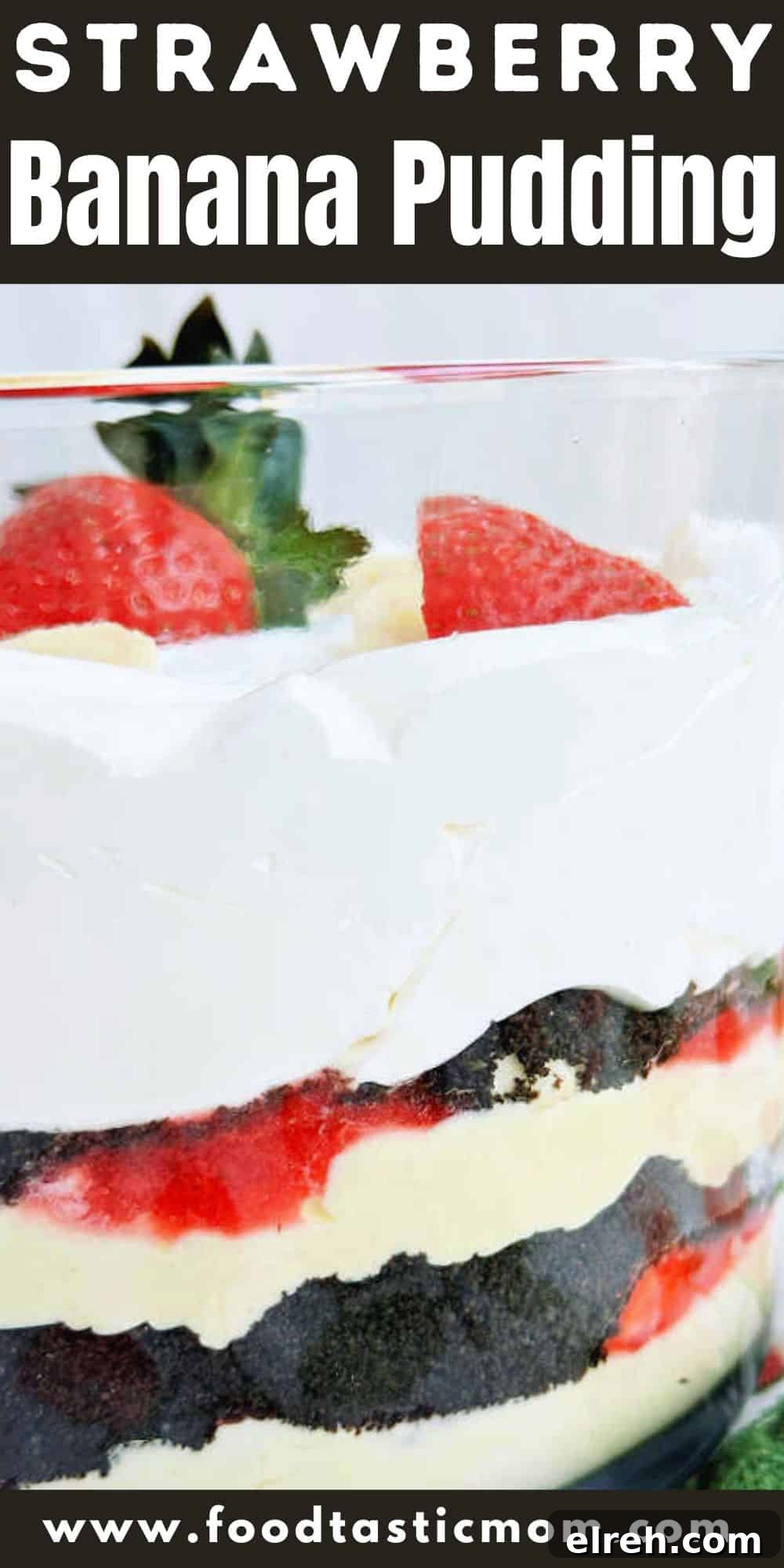 Strawberry Banana Pudding recipe is easy and delicious! A dirt pudding base but with a strawberry and classic banana pudding twist.