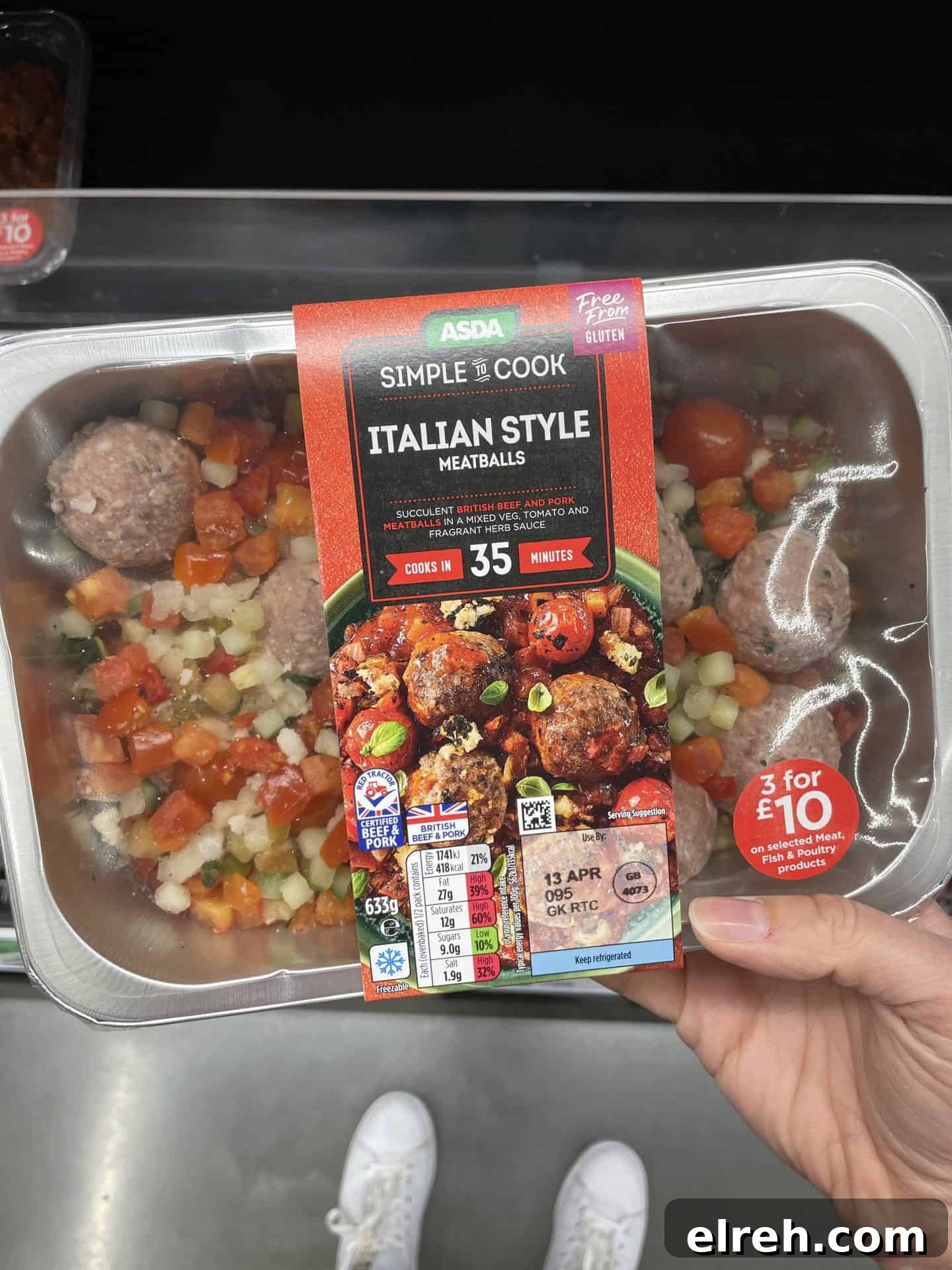 Asda Italian meatballs kit gluten free