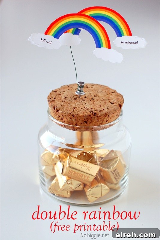 Double Rainbow free printable | 25+ Rainbow crafts, food and more