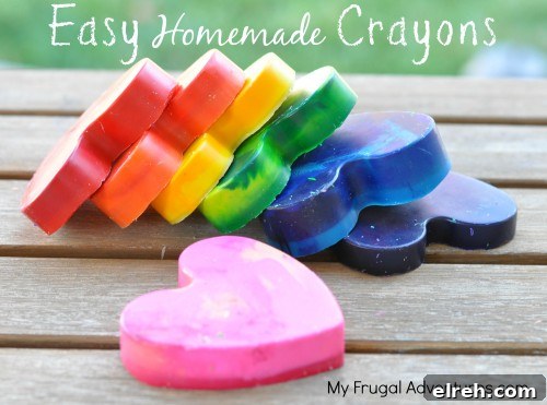 Easy Homemade Crayons | 25+ Rainbow crafts, food and more