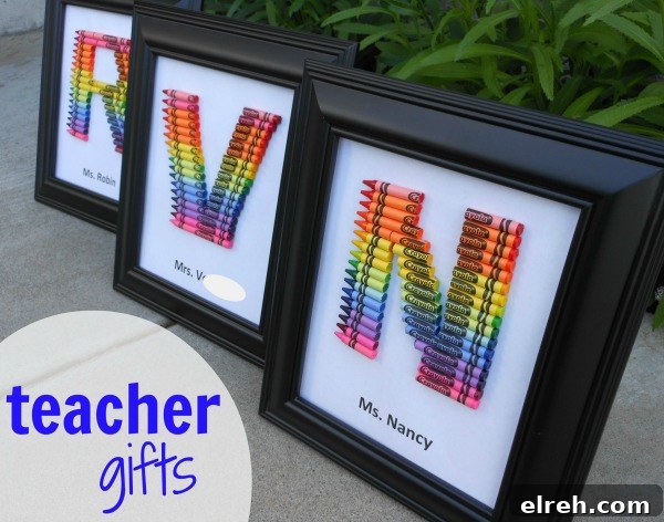 homemade teacher gift... how to make a crayon monogram | 25+ Rainbow crafts, food and more