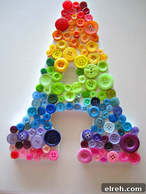Button art | 25+ Rainbow crafts, food and more